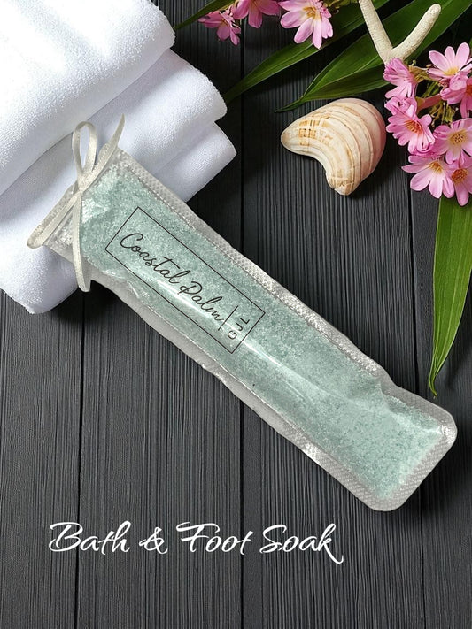 Bath Salt & Foot Soak - Coastal Palm - Coral Single Use - Tahitian Sky