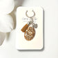 Keychain handmade - Cafe Sparkle Heart (silver large) (ship)
