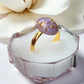 Handmade Ring - Lavender & Gold (oval)