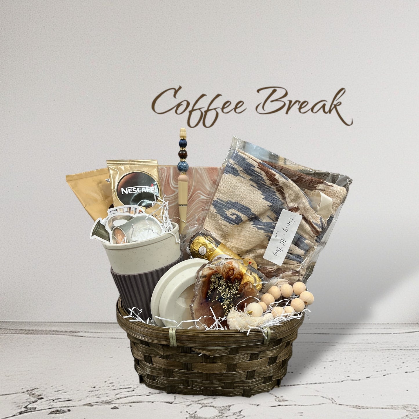 Coffee theme gift basket windsor ontario relax gift journal gift handmade items