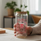 Iced coffee/drink tumbler- holiday spirit red
