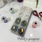 Keychain- Gemstone-Majestic- Purple Green Gold