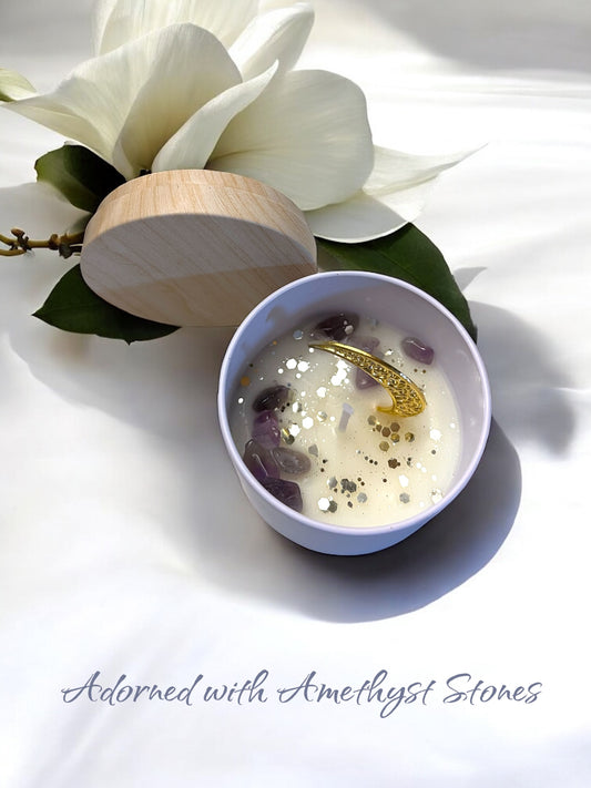 Soy Candle - Cream unscented - mystical moon