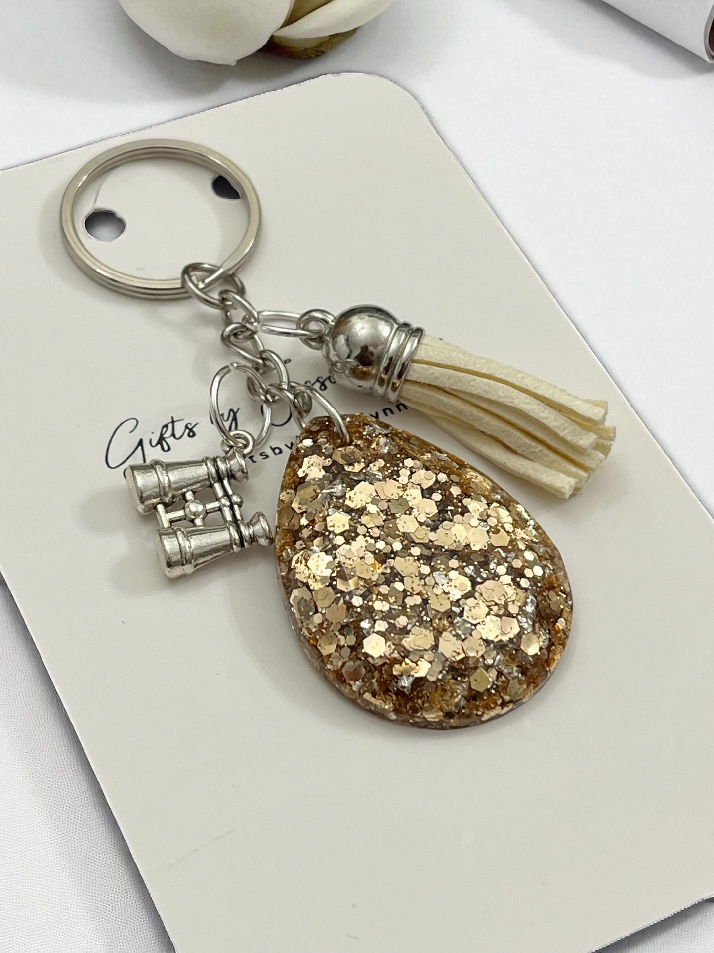 Keychain Handmade-Cafe Sparkle( follow your adventure)