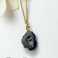 Druzy Resin Gemstone Necklace -Dark Purple(ship)