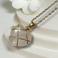Druzy Resin Gemstone Necklace - Pale Rose Quartz Heart
