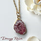 Druzy Resin Gemstone Necklace - Cherry (ship)