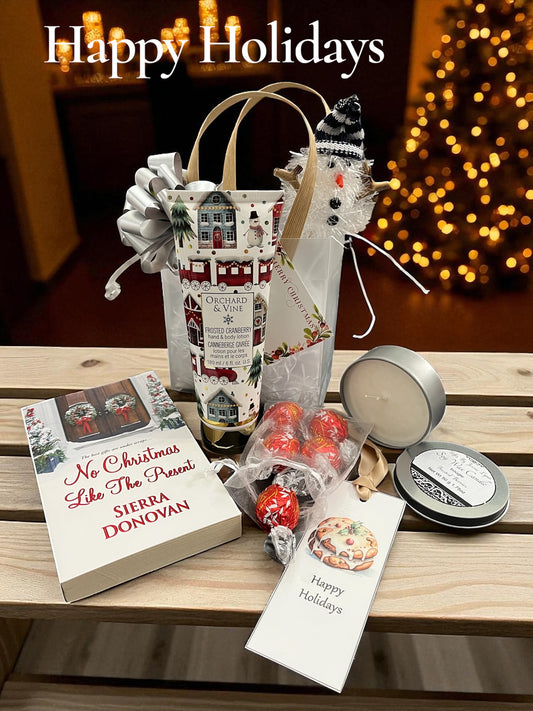 Holiday hug Christmas gift set made in Canada unique Christmas gift made in Windsor gift basket windsor Ontario Christmas gift baskets in windsor handmade gifts in windsor made in Canada book lover Christmas gift 