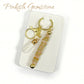 Keychain- Gemstone Luxury Keychain -Light Peach & Gold
