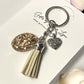 Keychain Handmade-Cafe Sparkle(silver small cream)