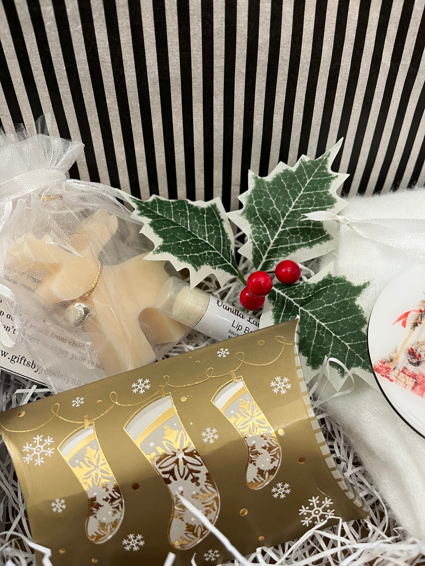 Christmas gift basket - holiday Joy - red holiday shop- vanilla nog
