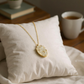 Druzy Gemstone Necklace - golden mocha