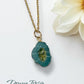 Druzy Resin Gemstone Necklace - Green (ship)