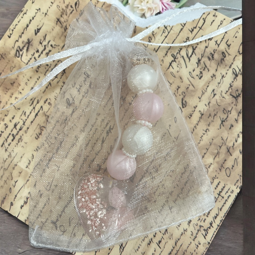 Gratitude Beads - pearly rose gold