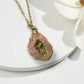 Druzy Resin Gemstone Necklace -Peachy Pink (ship)
