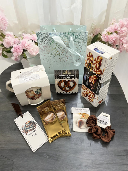 Gift set-sending a hug coffee teal