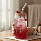 Iced coffee/drink tumbler- holiday spirit red/green
