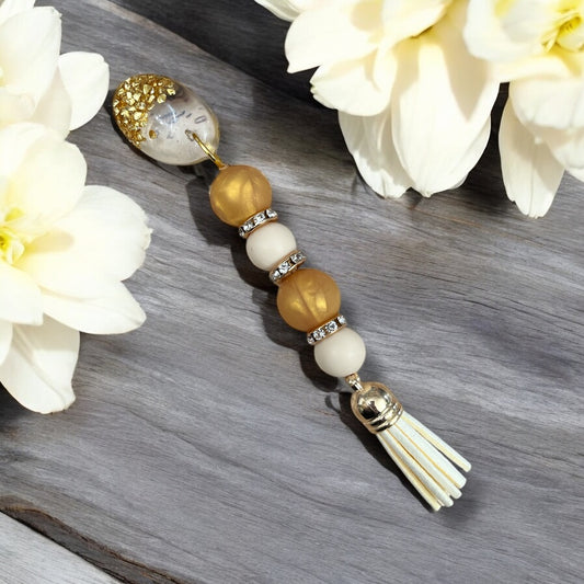 Gratitude Beads - Cream & Gold