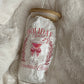 Iced coffee/drink tumbler- holiday spirit red
