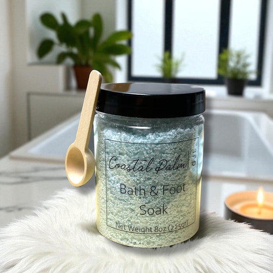 Bath Salt & Foot Soak - Coastal Palm 8oz - Tahitian Sky