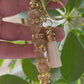 Keychain- Gemstone Luxury Keychain -Light Peach & Gold